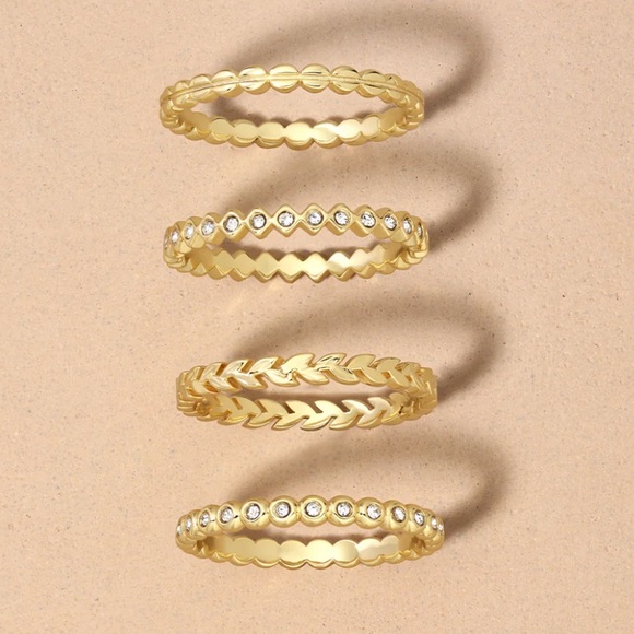 Gorjana Mini Stackable Ring Set - Gold - Size 7 - Picture 5 of 7